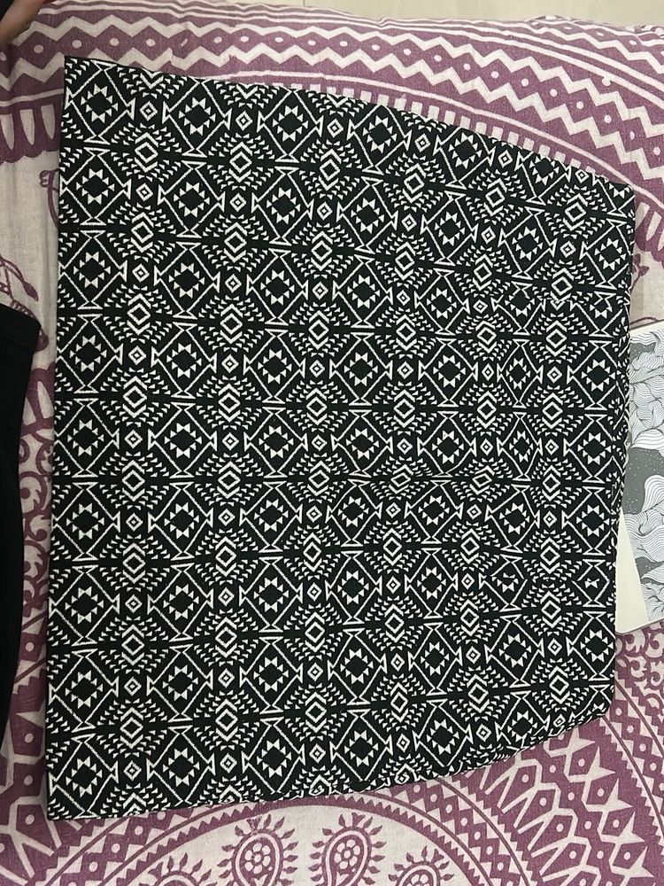 Patterned Mini Skirt