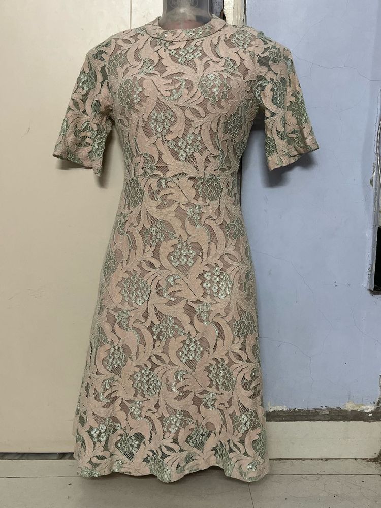 Chikenderi Designer Elegant Lace Dress