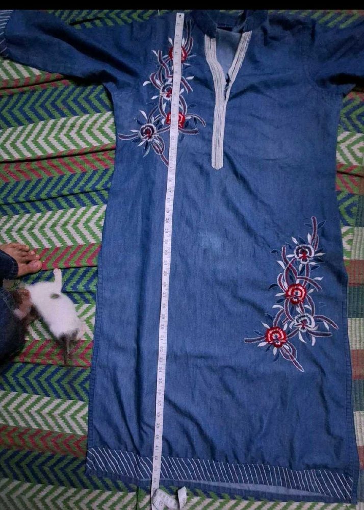 Denim Kurta