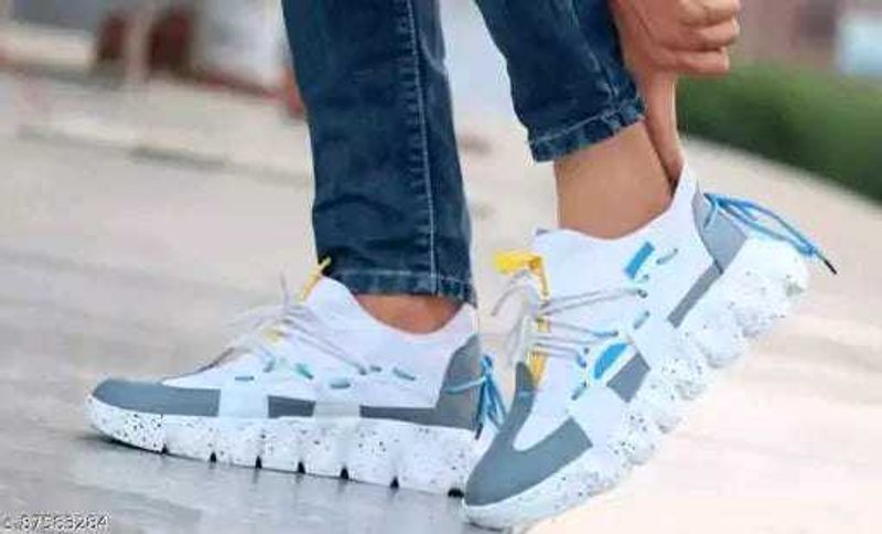 Stylish White &amp; blue shoes