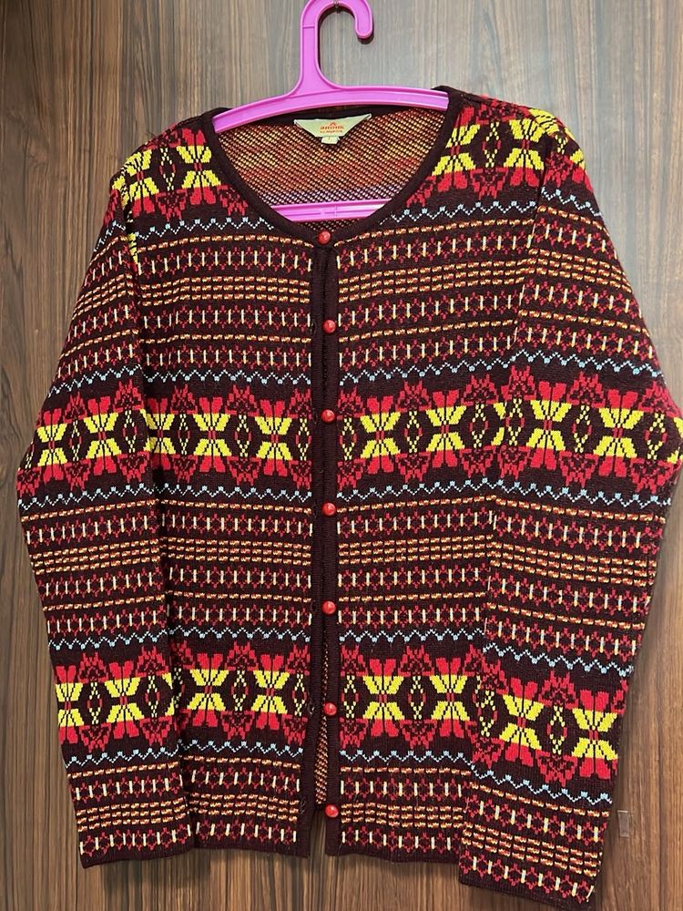 Vintage Patterned Cardigan