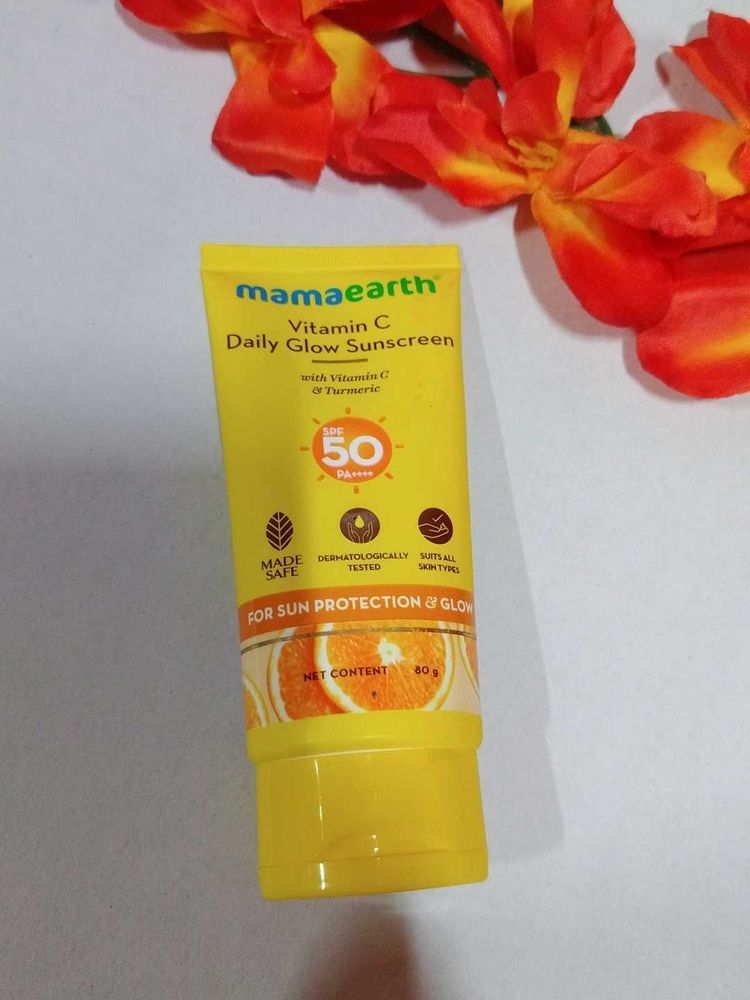 Mamaearth Vitamin C Sunscreen!🍊🧴💖