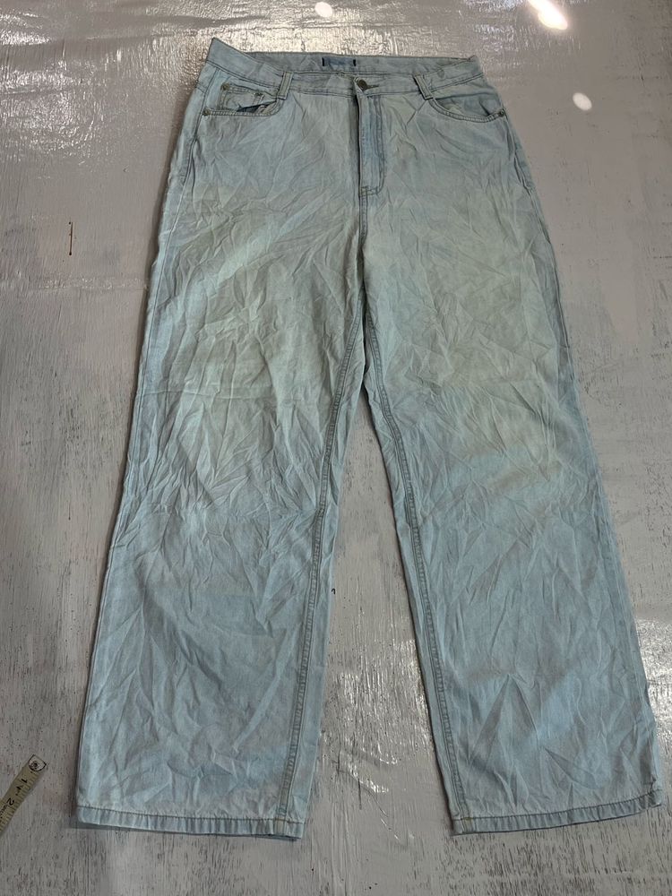 Ice Blue Baggy Jeans