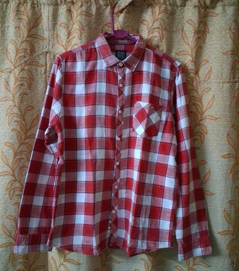 Red &amp; White Plaid Shirt