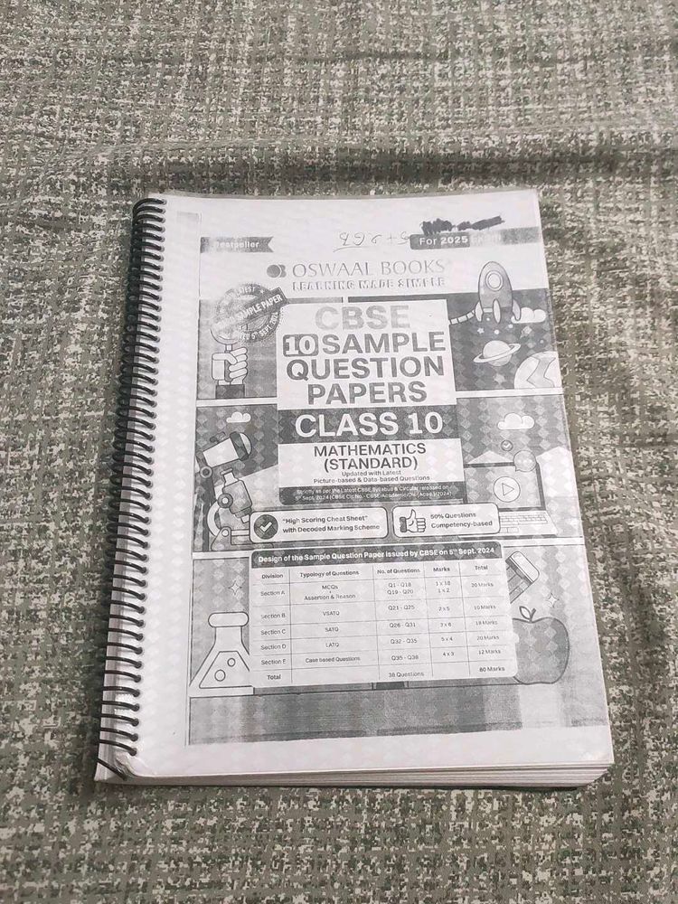 Class 10 maths(standard) sample paper oswall