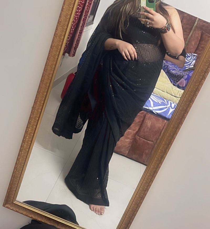 Elegant Black Saree