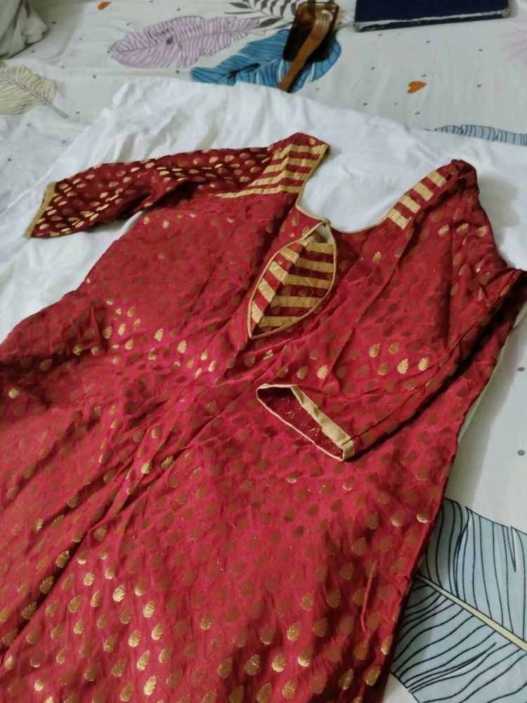 Maroon Kurta