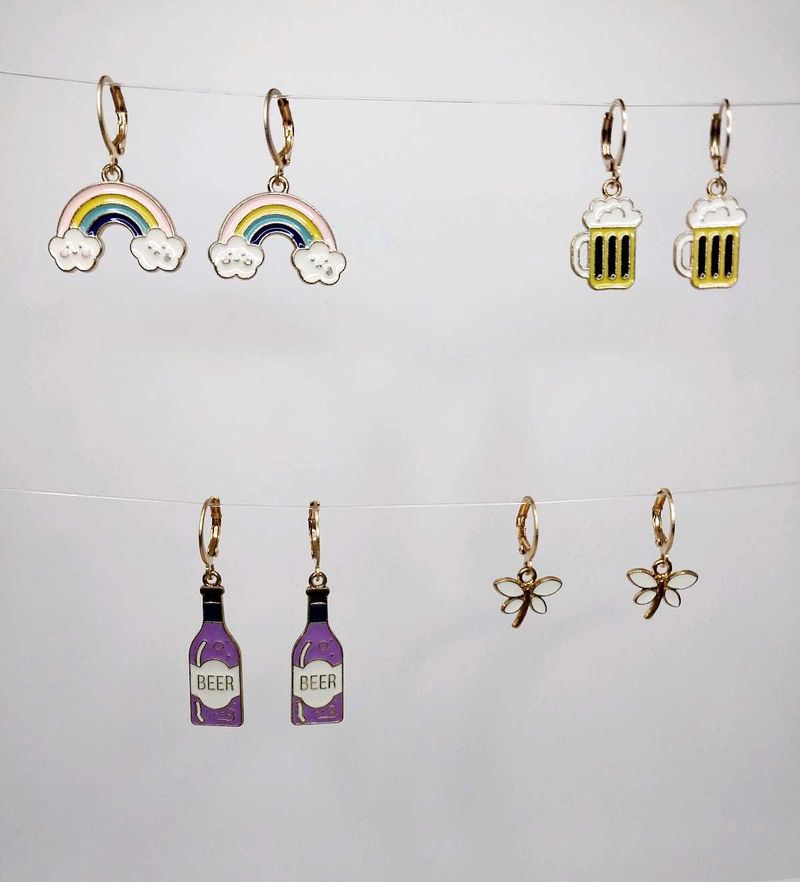 Funky Charm Earring Set of 4