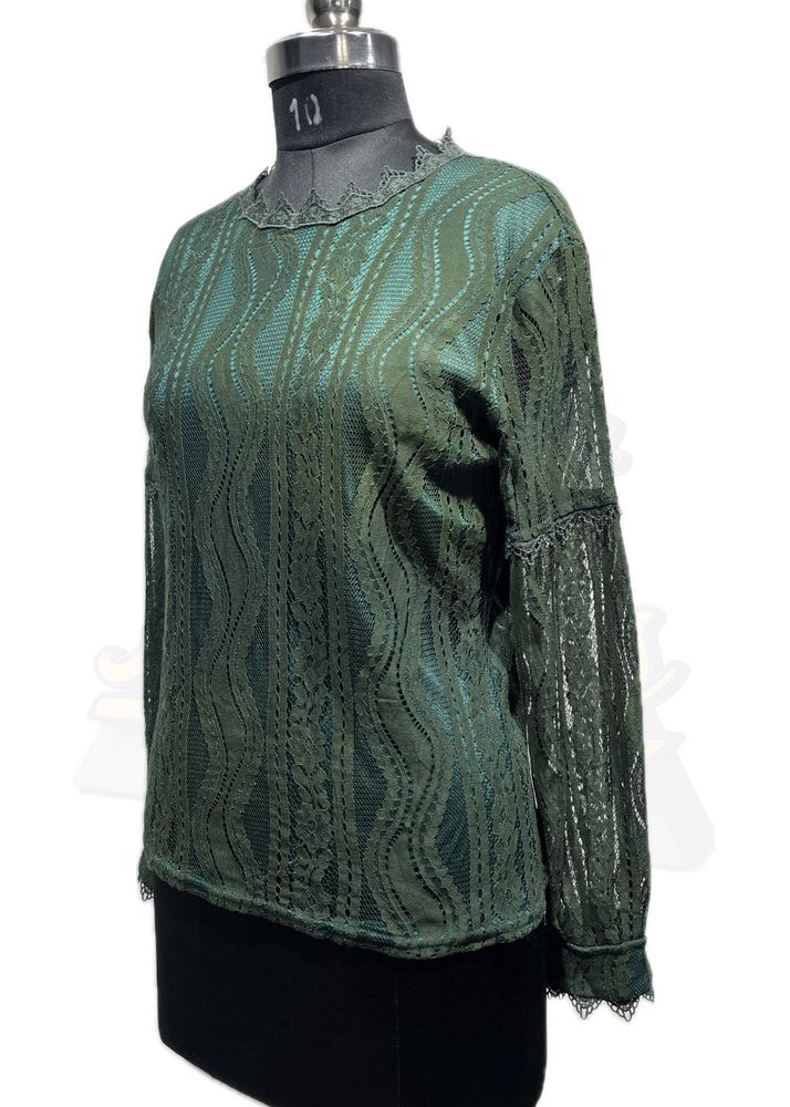 Green Lace Top
