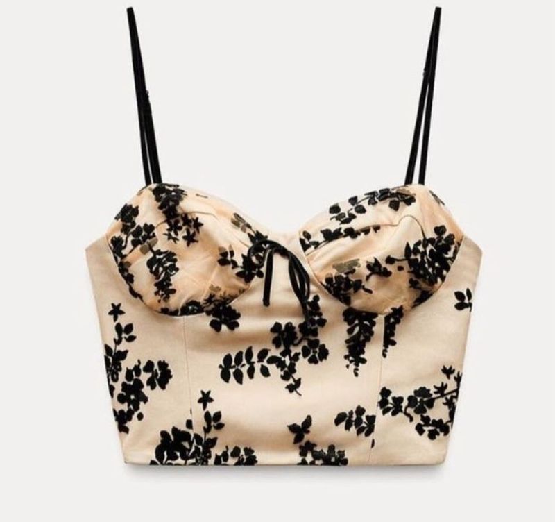 Zara Burn Out Combination Top