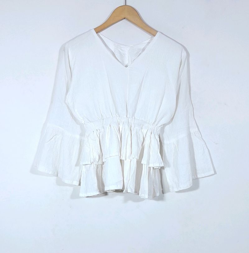Peplum V Neck Tops(Women&#39;s)