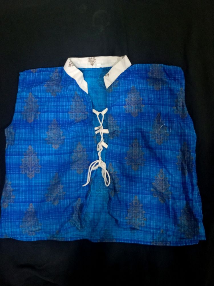 Blue Ethnic Jacket For Girls!