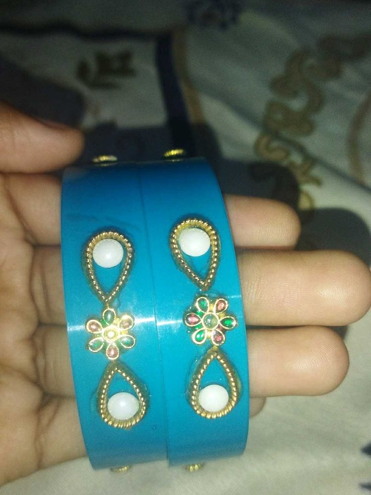 Blue &amp; Stone Bangles