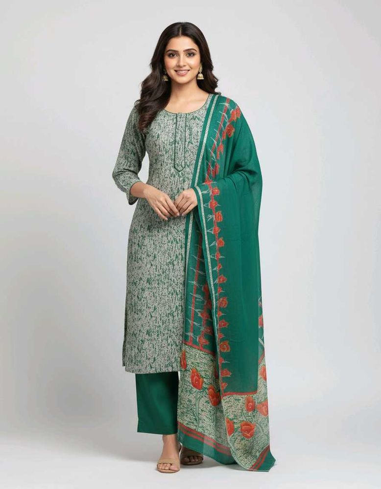 Green Multicolor Suit