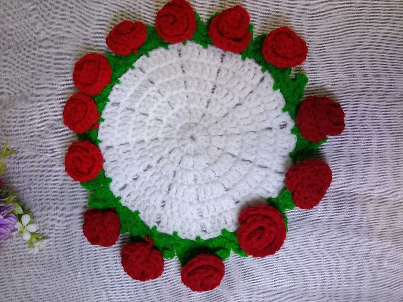 Handmade Rose Flower Coaster