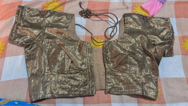 dark golden Sequin Embellished Blouse