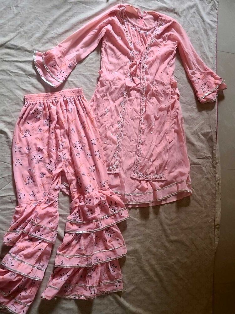 Embroidery Kurta With Palazzo Set For Women