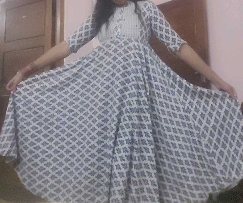 Printed Kurta 360degree flare