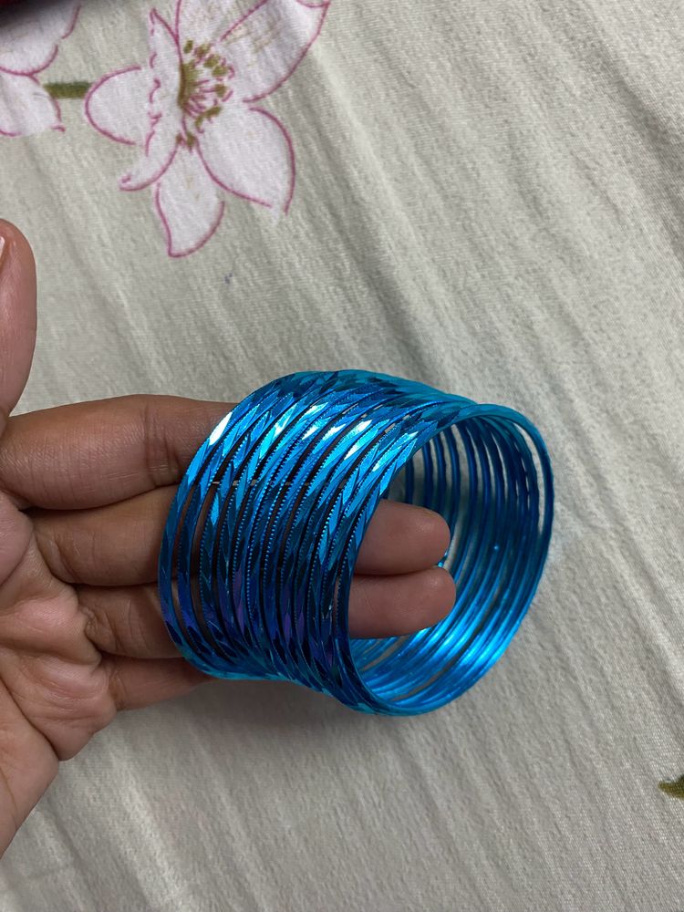Sky Blue Color Bangles