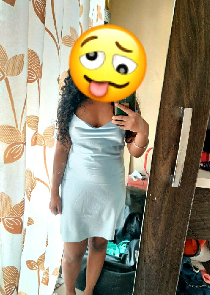 H&amp;M Satin Slip Dress With Stylish Back