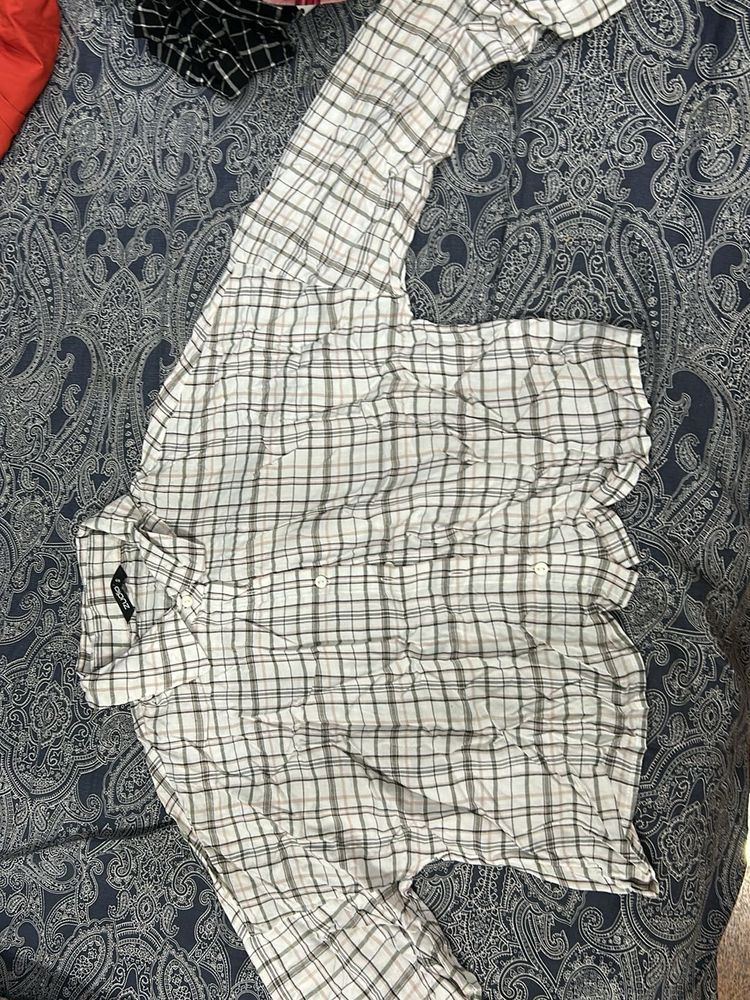 Vintage George Plaid Button-Down Cropped Shirt