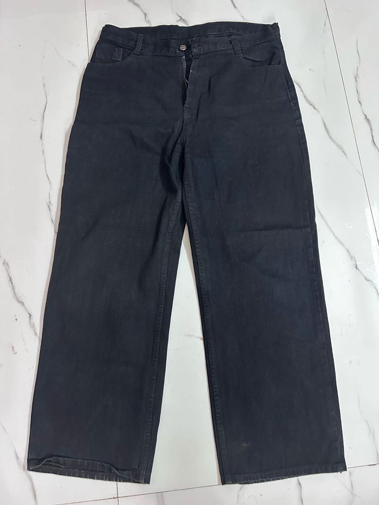 Women Black Wide-Leg Jeans