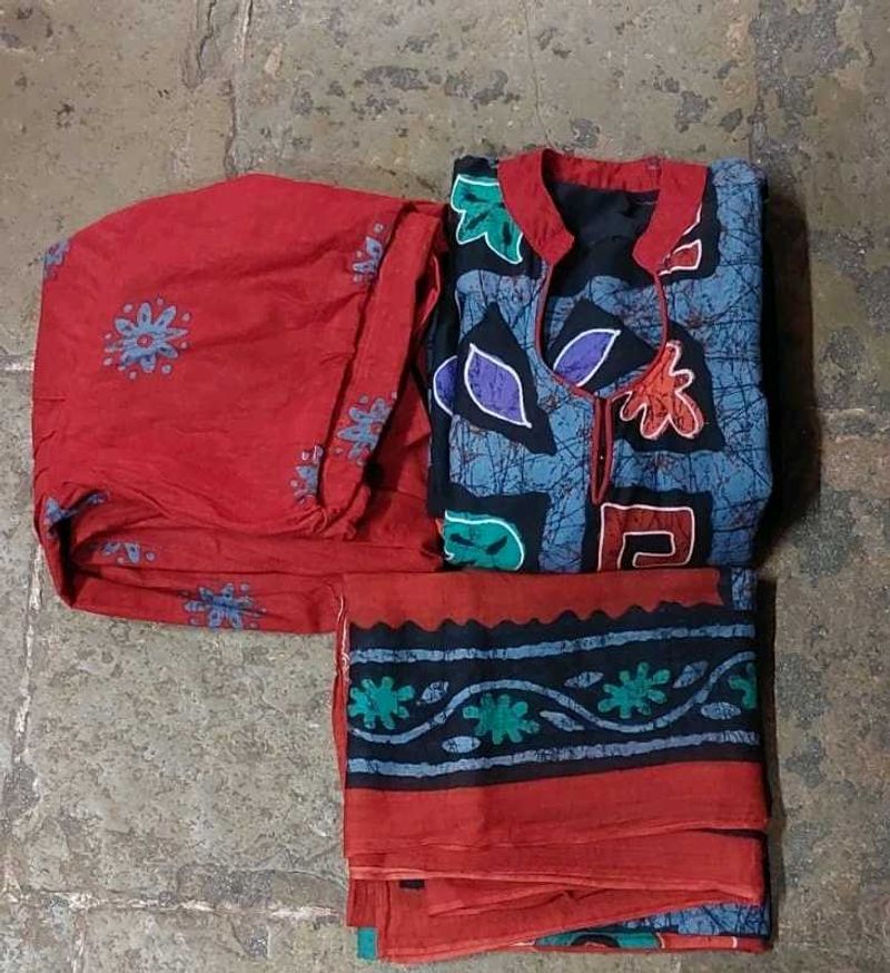 Batik Printed Kurta Set