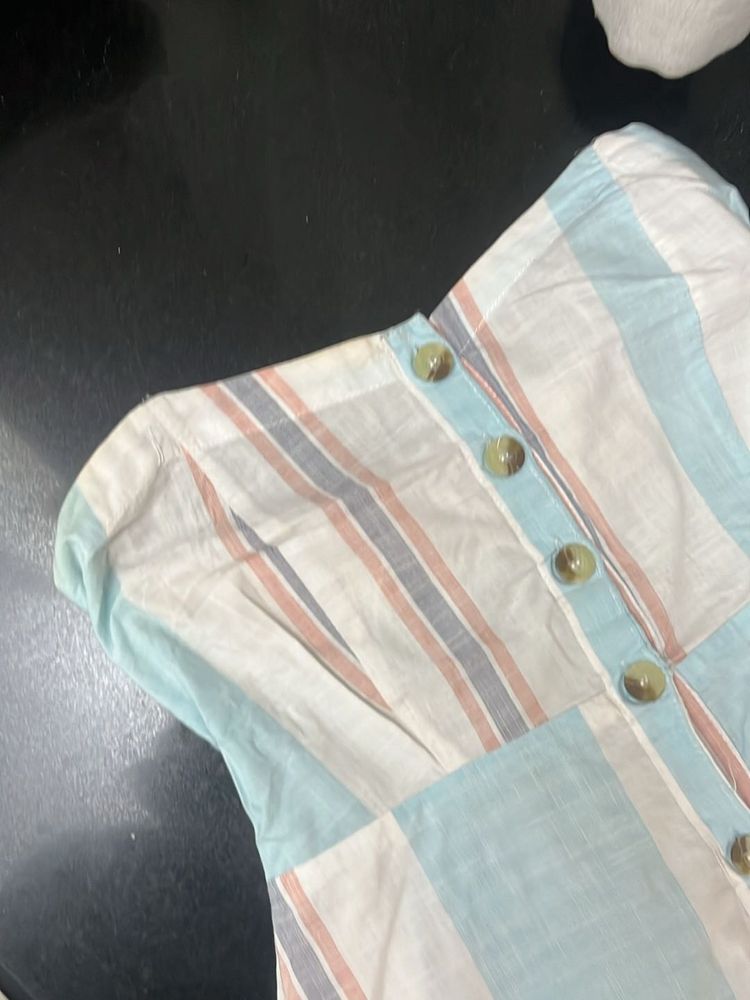 Striped Button-Down Dress