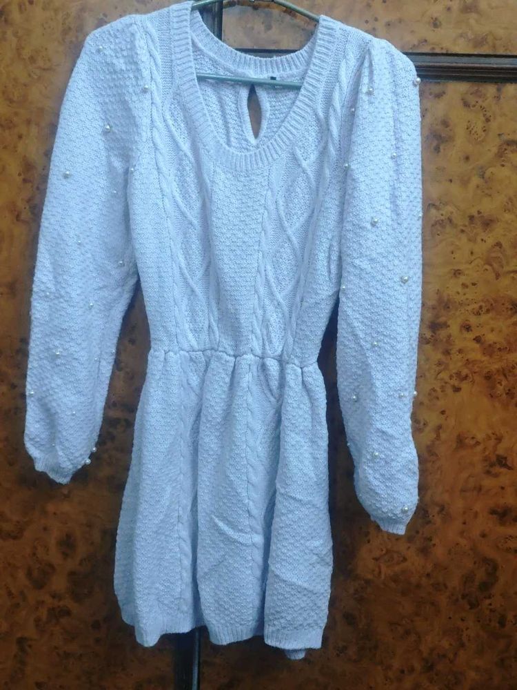 Cute Knit Mini Dress Lavender