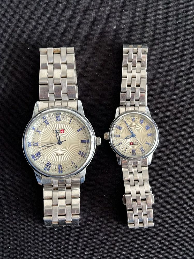 Official Swiss Light Couple&#39;s Watch Set
