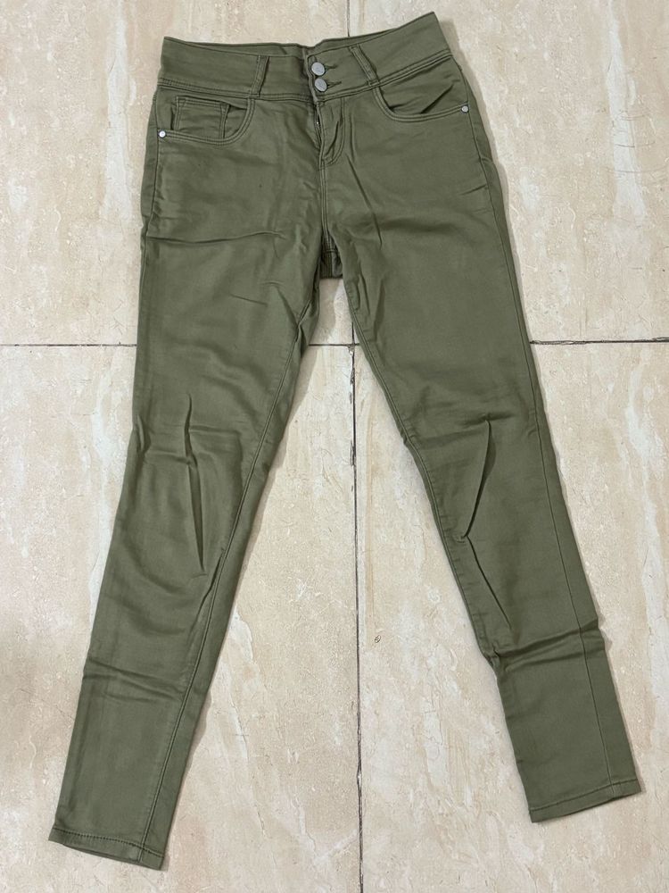 Olive Green Skinny Jeans
