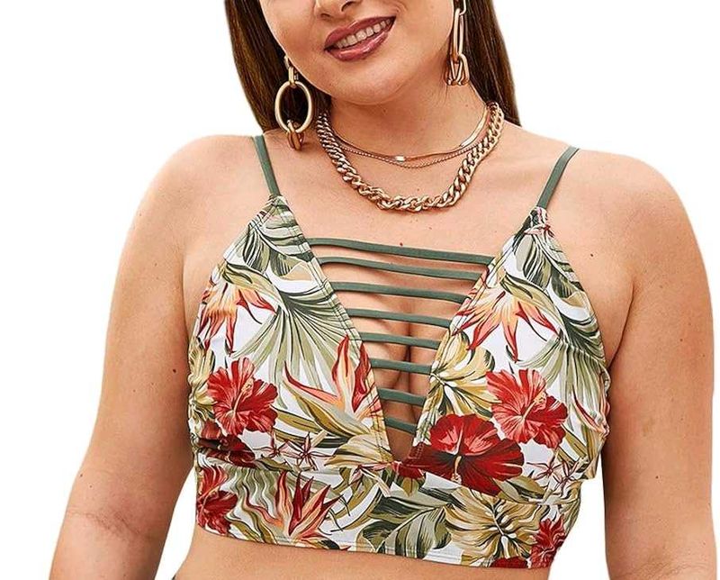 Floral Print Bikini Top