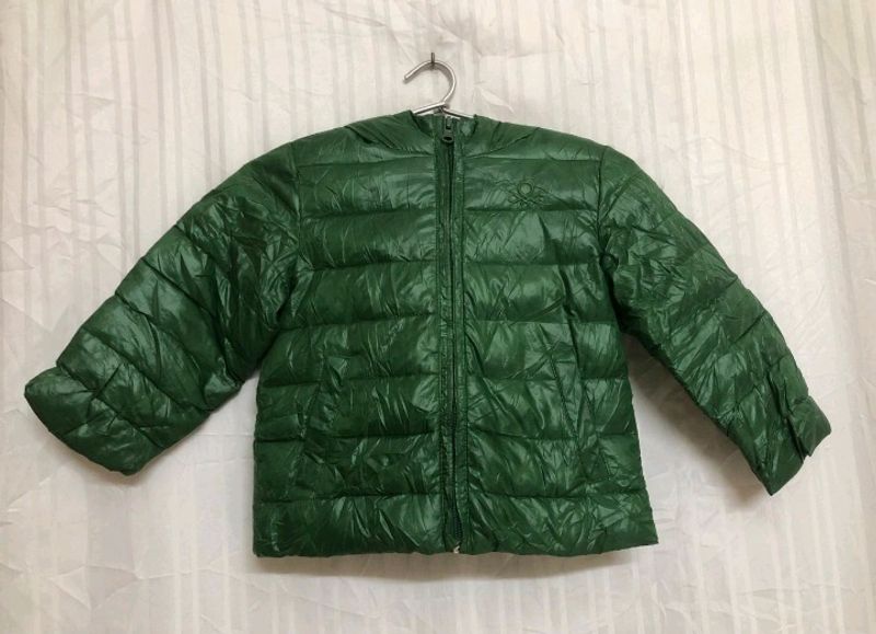United Colours Of Benetton Green Puffer Jacket