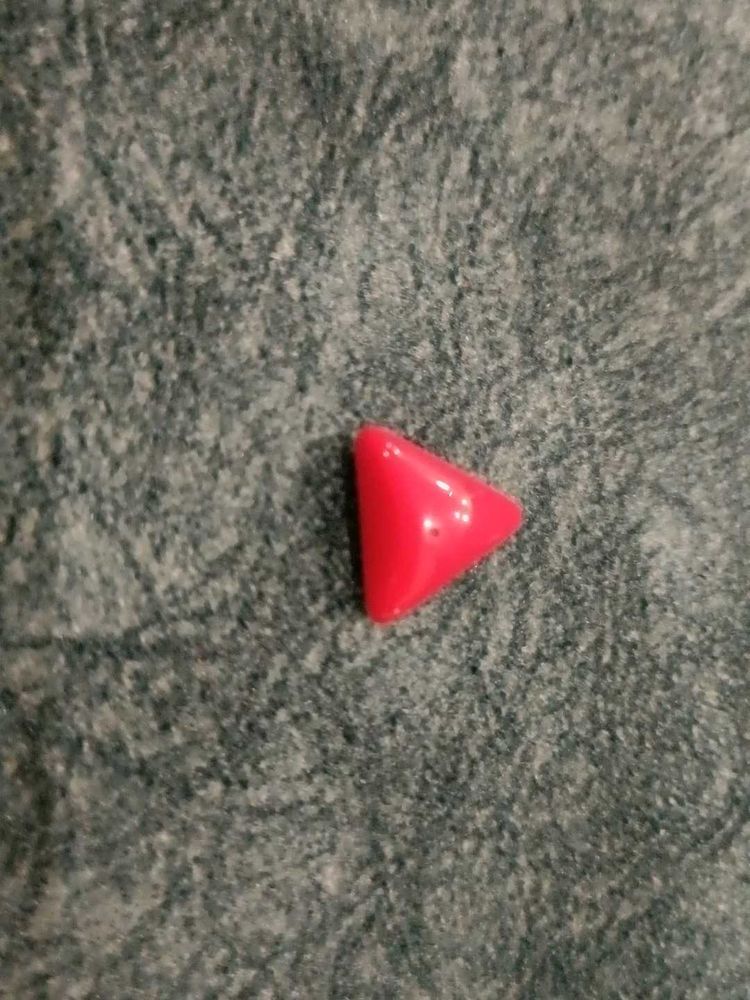 Red Triangle Bead Gemstone