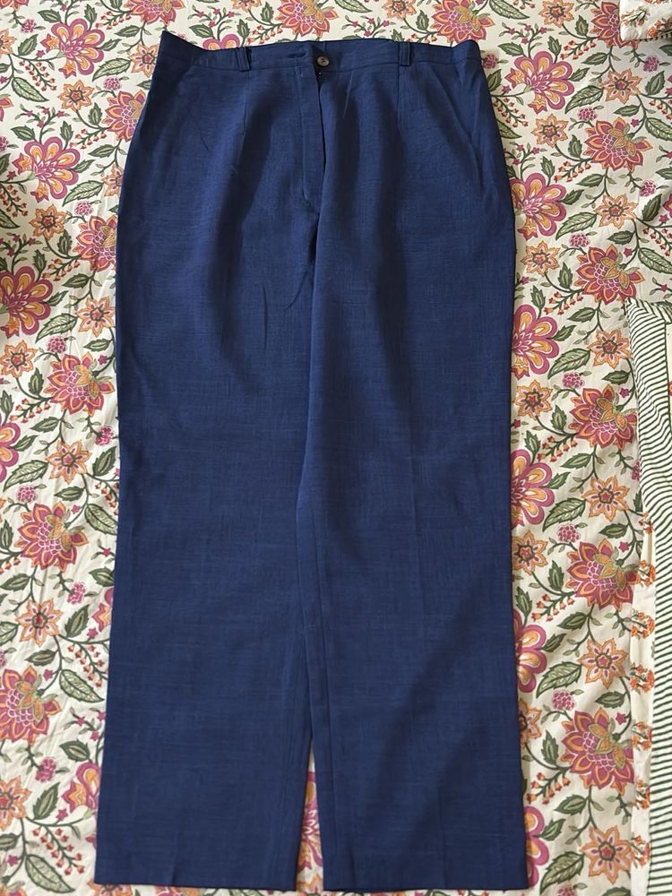 Navy Blue Straight Leg Pants