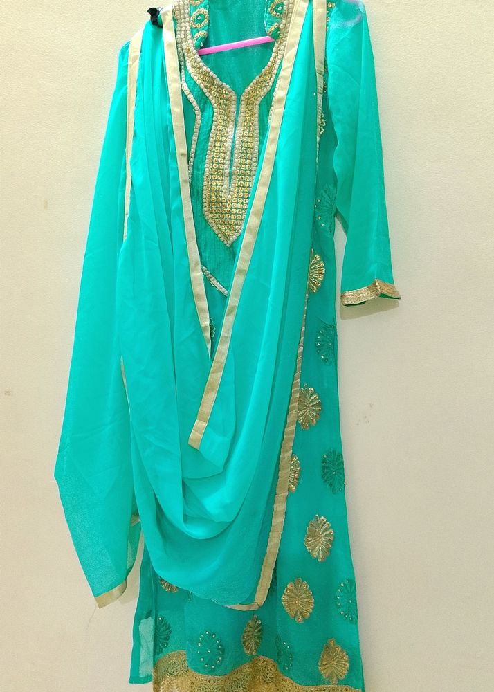 🧪 Pakistani Kurta Set Sea Green Color🧪