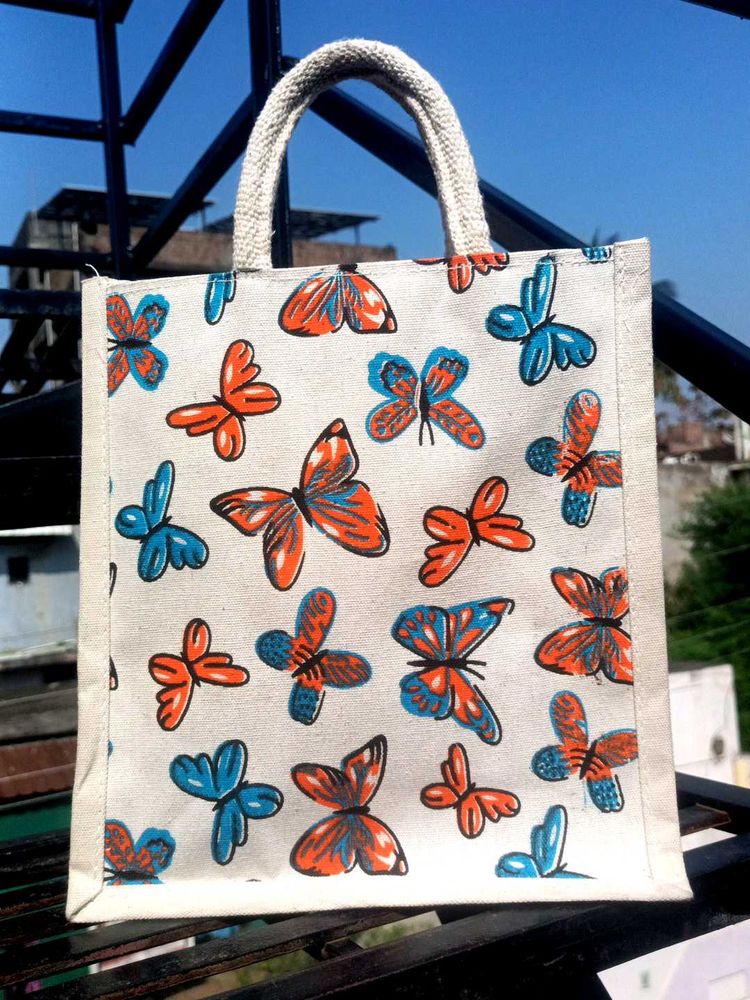 Butterfly Print Tote Bag