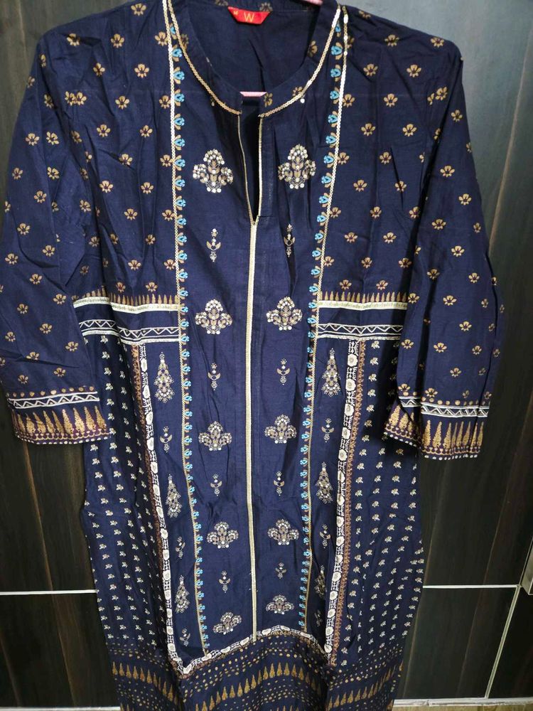 Navy Printed Kurti