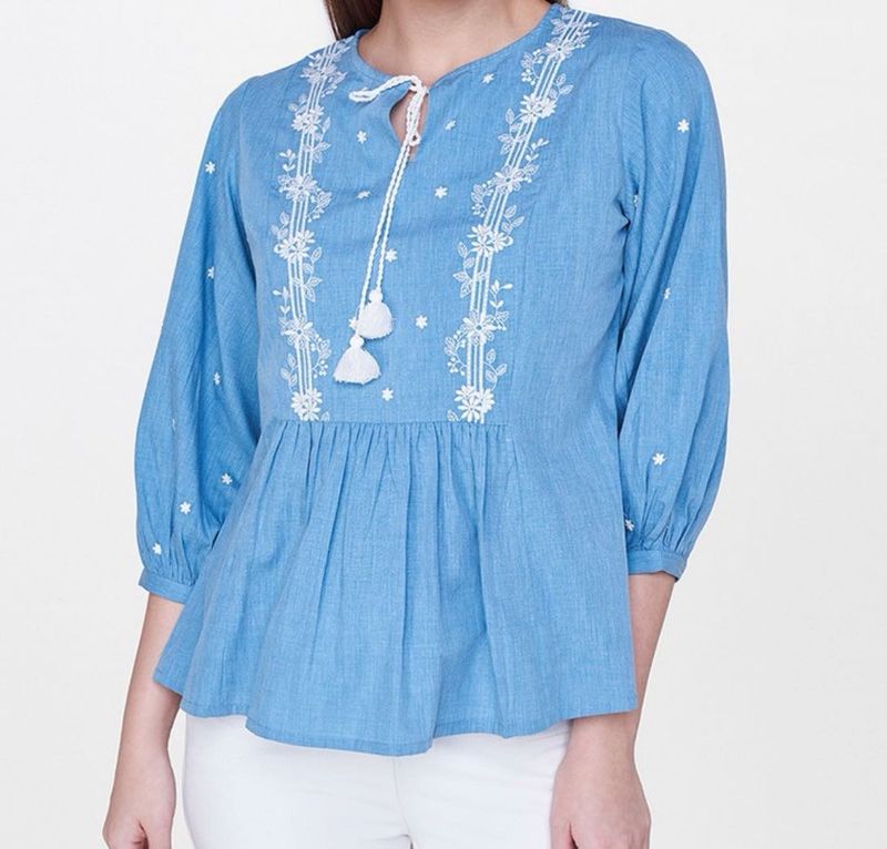 Embroidered Casual Top