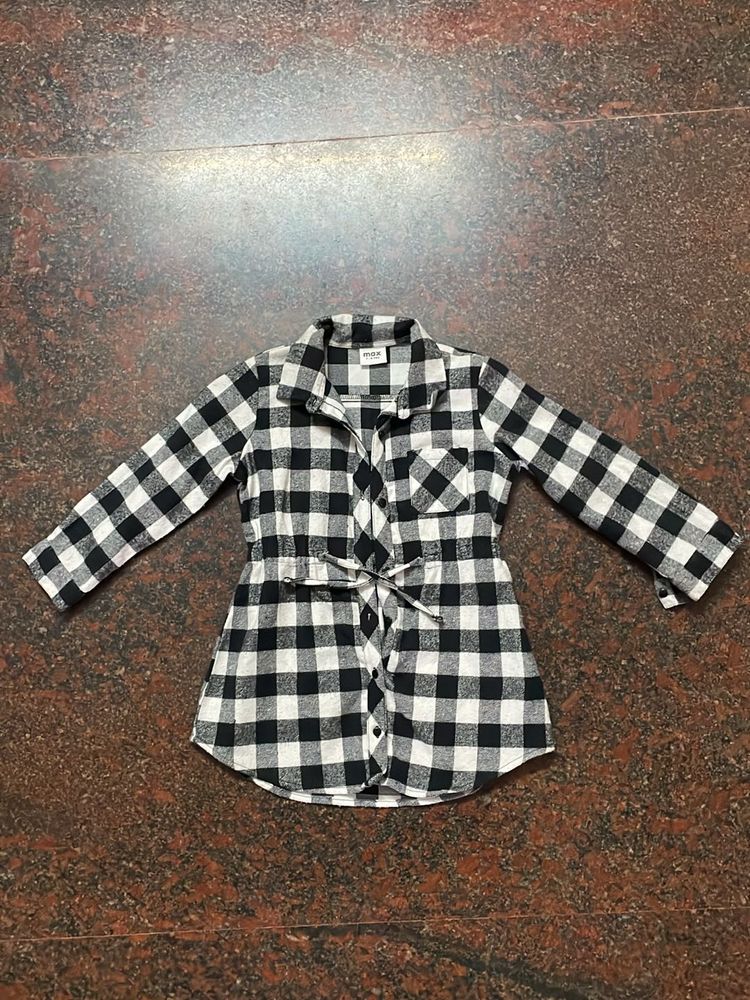 Black And White Girls Frock