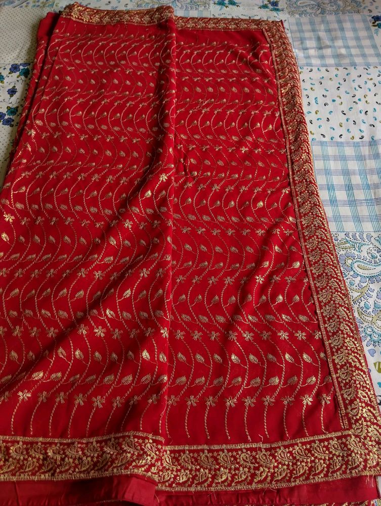 Sell Offer On Red Zari Worked Saree 💥🎉🎊