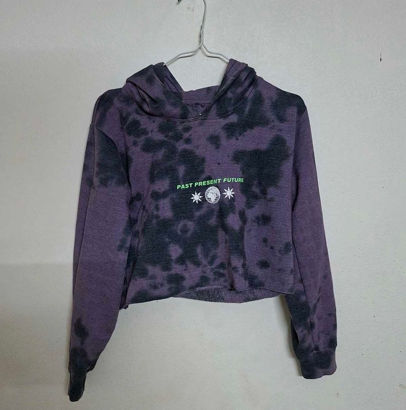 Tie-Dye Cropped Hoodie