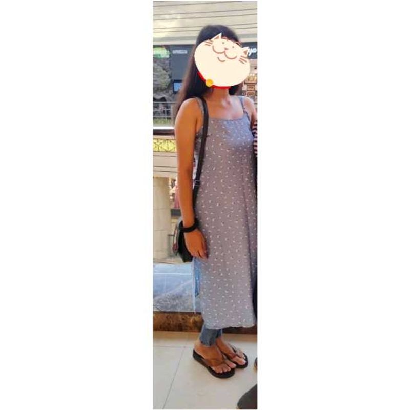 Greyish Blue Printed Kurta
