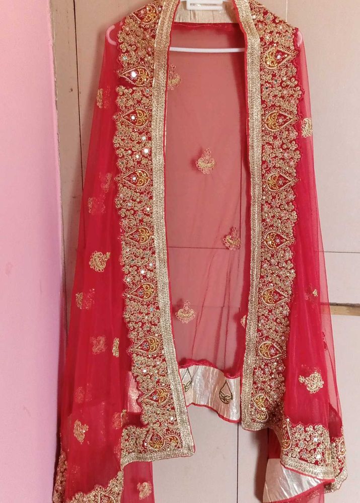 Red Bridal Dupatta