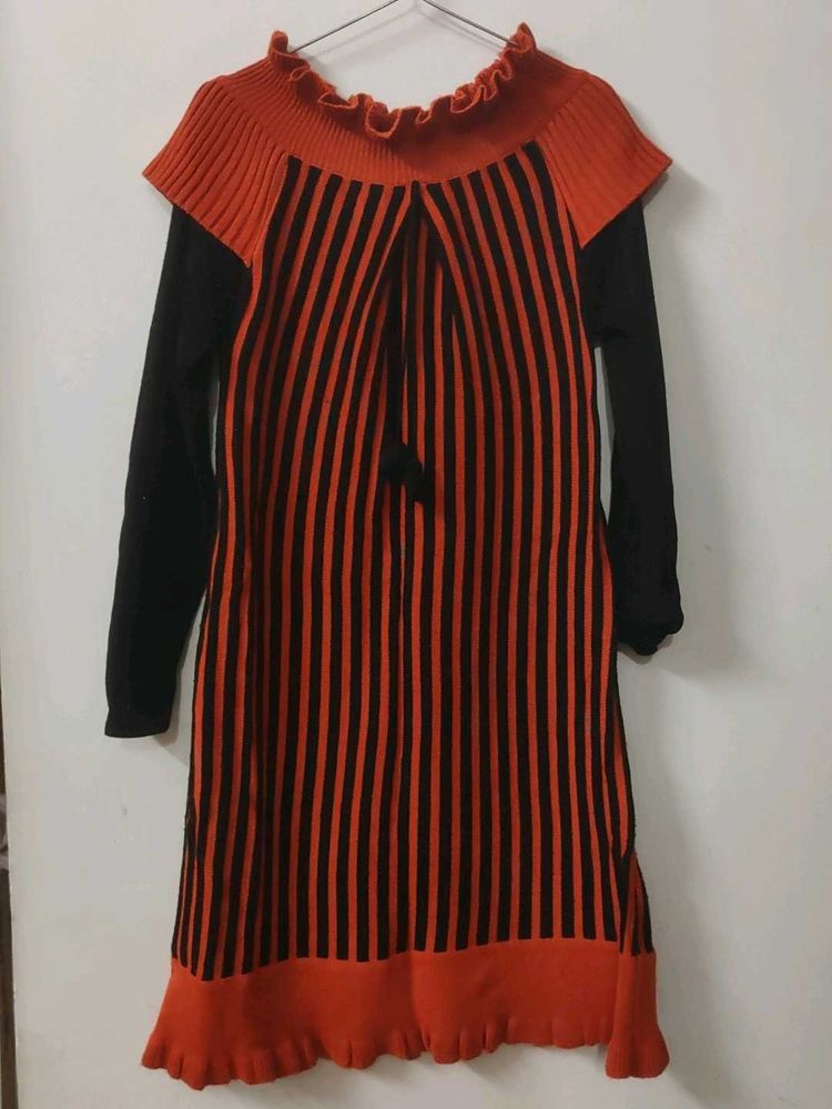 Striped Knit Mini Dress