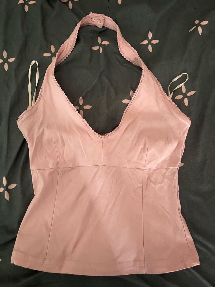 H&amp;M Cute Pink Halter Top