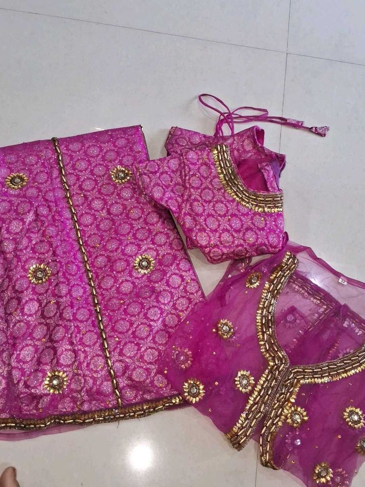 Pink Ethnic Skirt and top