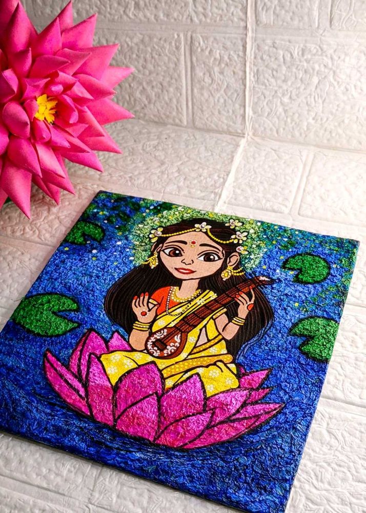 Saraswati texture Art
