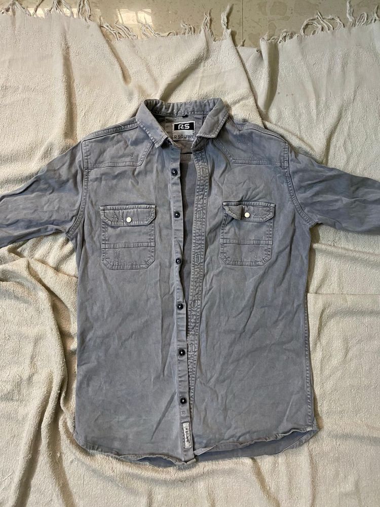 RS Grey Button-Up Shirt