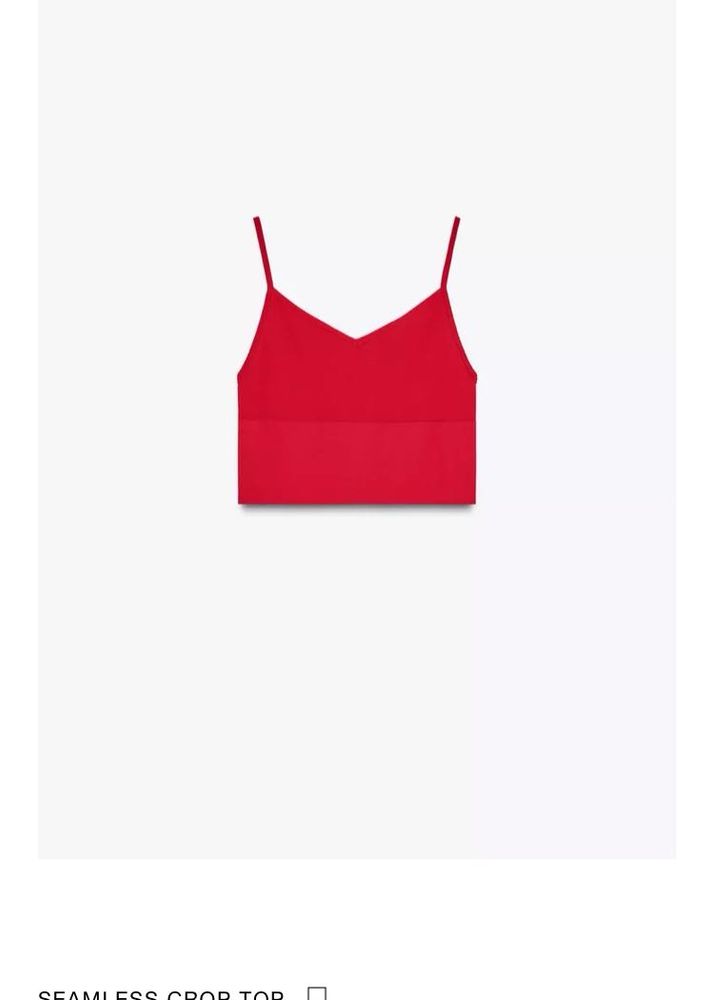 Red Seamless Crop Top